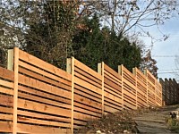 <b>Horizontal Cedar Fence with Alternating sized Boards</b>